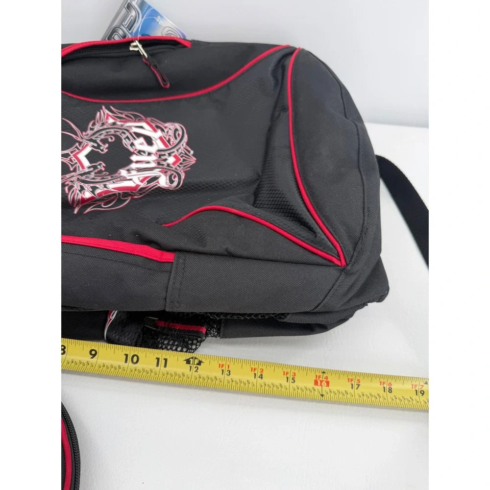 Fuel Backpack Large Black Red Dragon Graphic Y2K Gothic School Bag & Pouch New